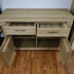 Kommode Vitrine Sideboard + Front Massivholz Eiche