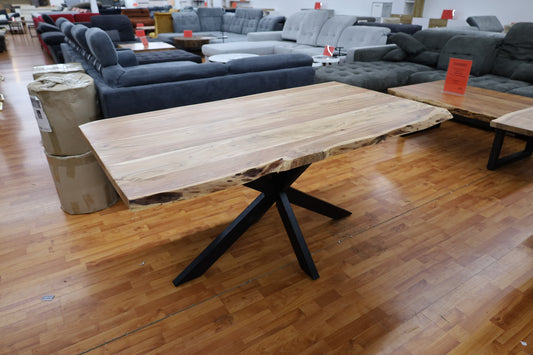 Esstisch Tisch + Massivholz Akazie + VOLL HOLZ 4cm