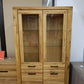 Doppelvitrine Vitrine +Soft Close + Front Massivholz Eiche