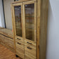 Doppelvitrine Vitrine +Soft Close + Front Massivholz Eiche