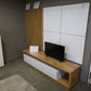 Wohnwand Set + Holz Optik + Schubladen + Ablagefläche