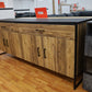 Kommode Vitrine Sideboard + Holz Optik + Soft Close