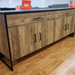 Kommode Vitrine Sideboard + Holz Optik + Soft Close