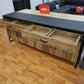 Kommode Vitrine Sideboard + Holz Optik + Soft Close