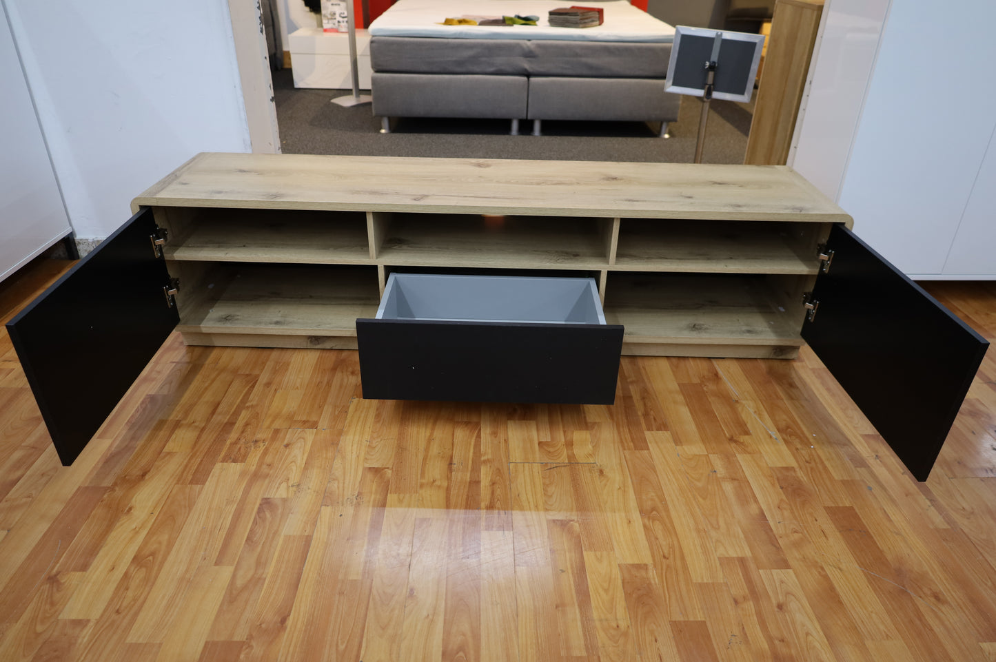 Tv-Unterschrank Kommode Vitrine + Holz Optik + Soft Close