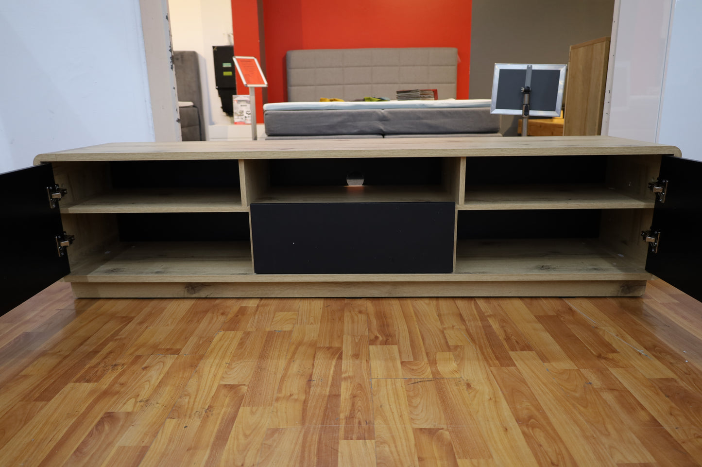 Tv-Unterschrank Kommode Vitrine + Holz Optik + Soft Close