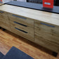 Kommode Vitrine Sideboard + Holz Optik + Schubladen