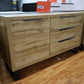 Kommode Vitrine Sideboard + Holz Optik + Schubladen