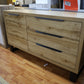 Kommode Vitrine Sideboard + Holz Optik + Schubladen