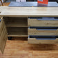 Kommode Vitrine Sideboard + Holz Optik + Schubladen