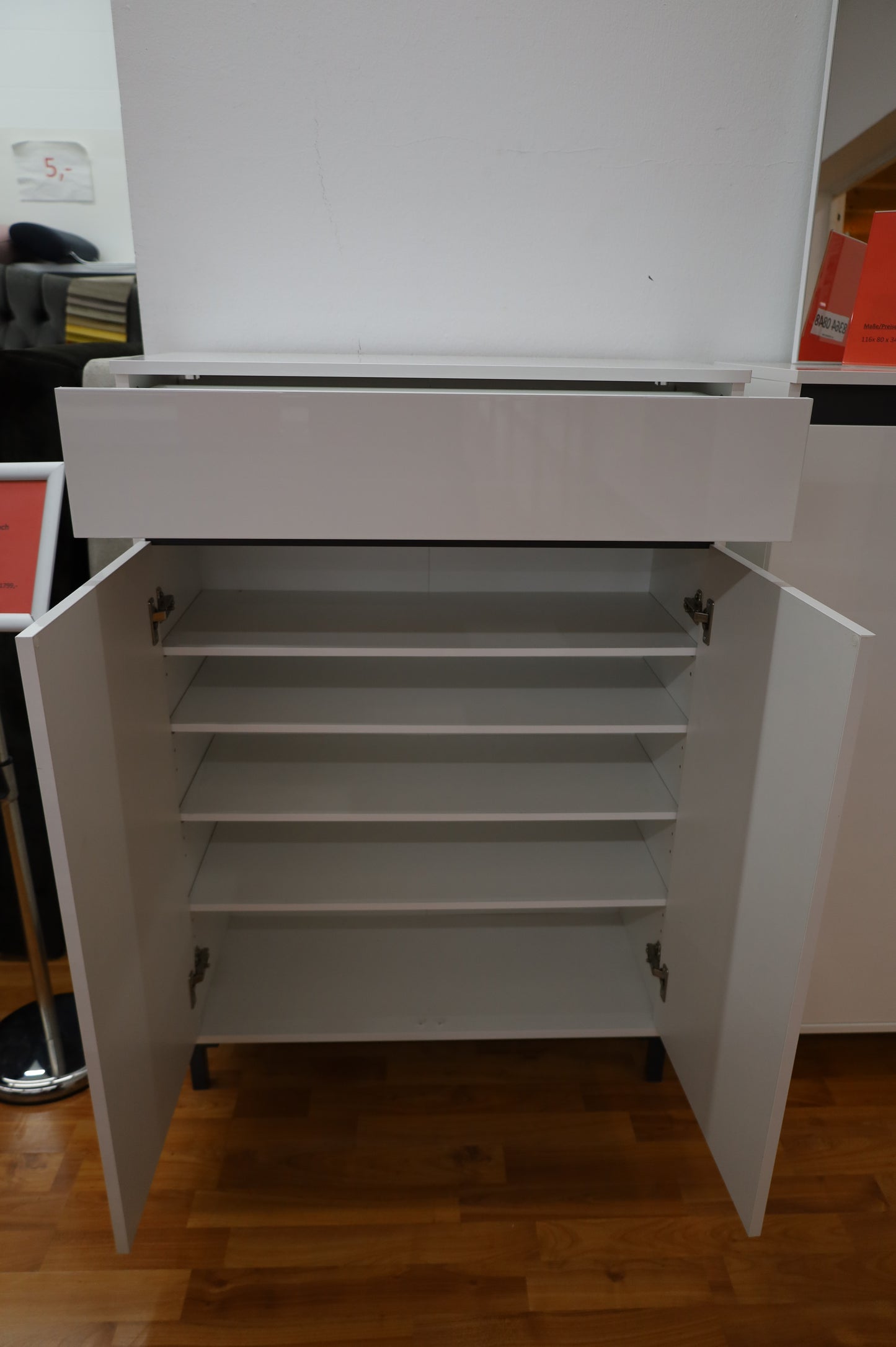 Schuhschrank kommode + Hochglanz + Schublade + Fachböden
