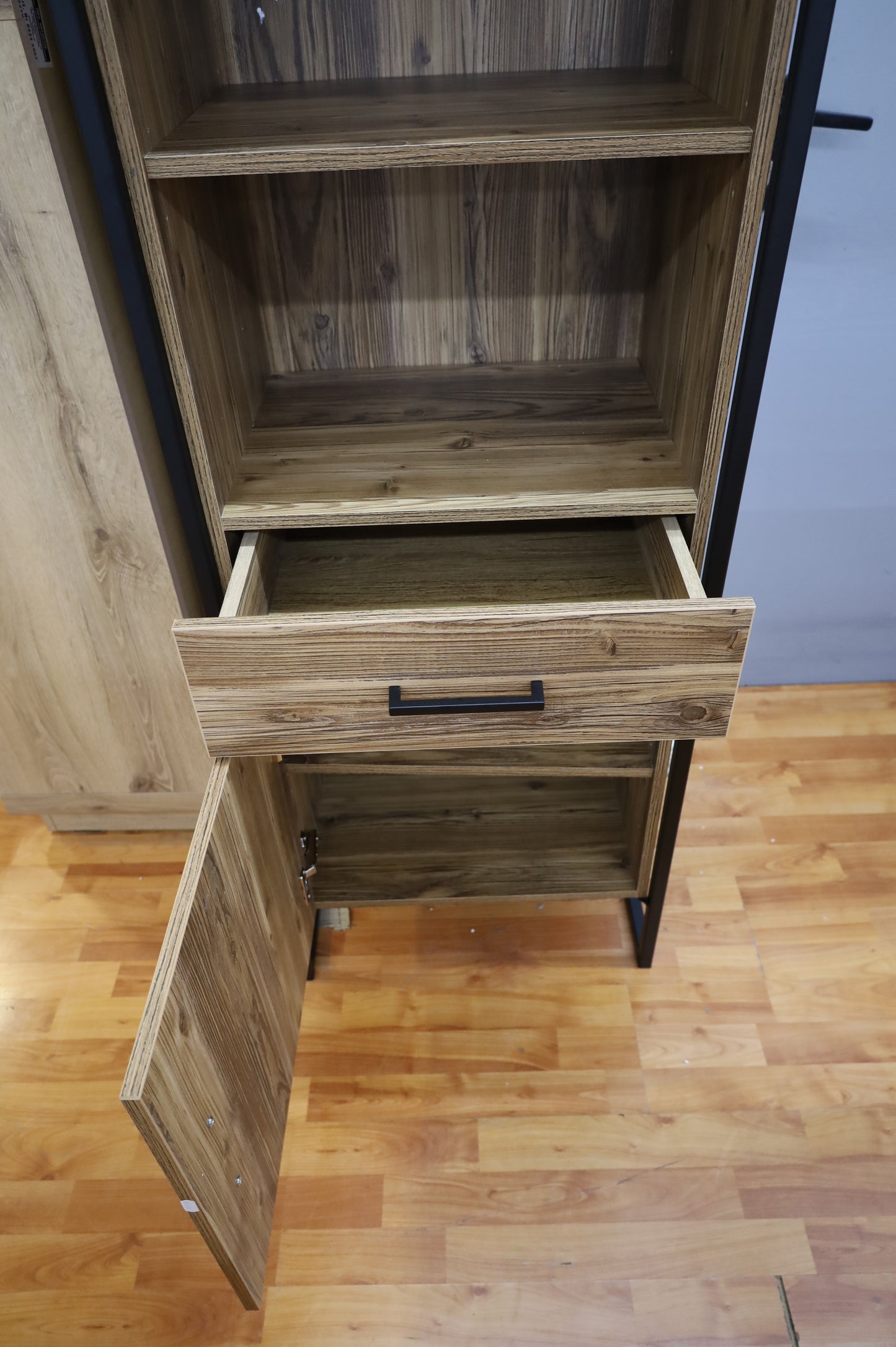 Vitrine Kommode Sideboard + Massivholz + Schublade