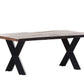 Couchtisch + Massivholz + Baumkante + Metall Gestell