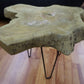 Couchtisch Tisch Beistelltisch + Massivholz + Wurzel-Holz + VOLL & 6 cm