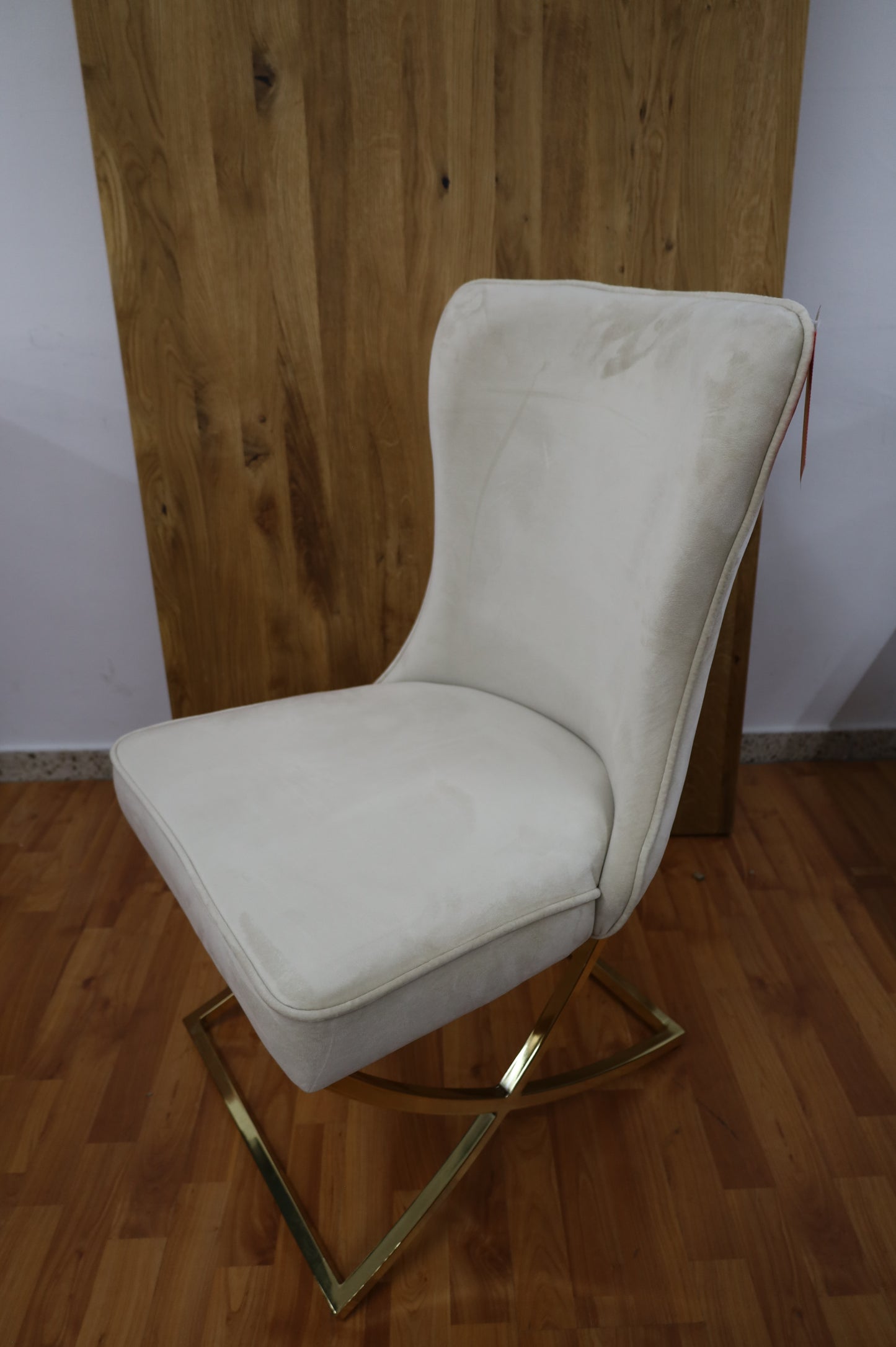 Esszimmerstuhl Stuhl + Samt Stoff + Metall Gestell + Neu auf Lager