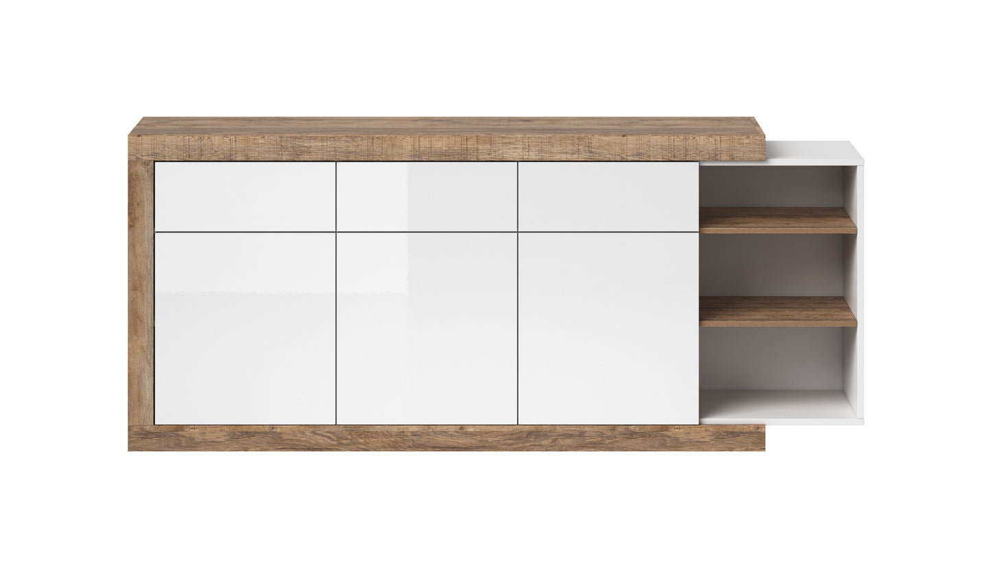Kommode Sideboard + Soft Close + Schubladen + Einlegebodenkante
