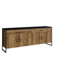 Kommode Vitrine Sideboard + Holz Optik + Soft Close