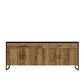 Kommode Vitrine Sideboard + Holz Optik + Soft Close