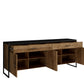 Kommode Vitrine Sideboard + Holz Optik + Soft Close