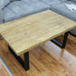 Couchtisch + Massivholz + Metall Gestell + Baumkante