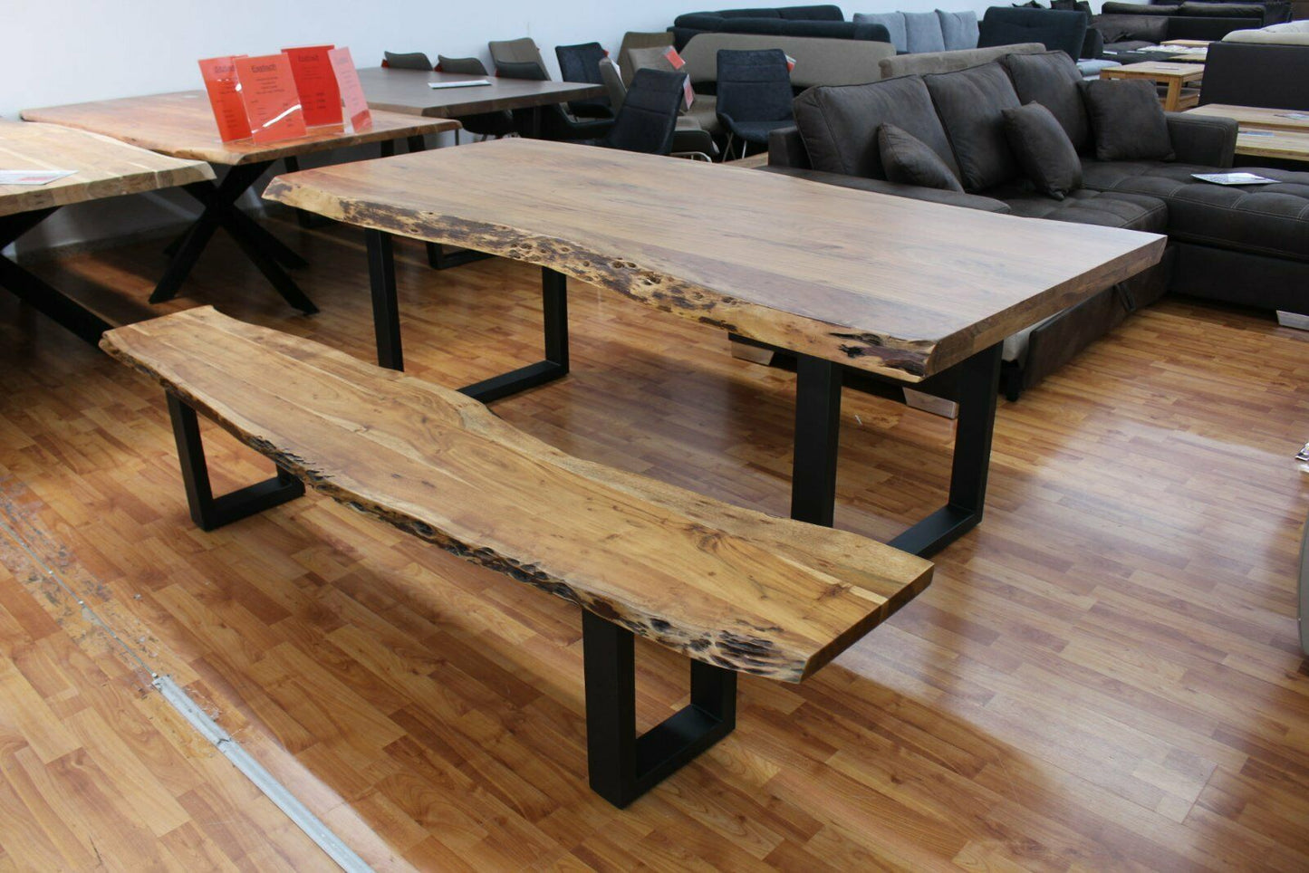 Bank + Massivholz Akazie  + Echte Baumkante + VOLL 3,5 cm + von 160 cm bis 220 cm